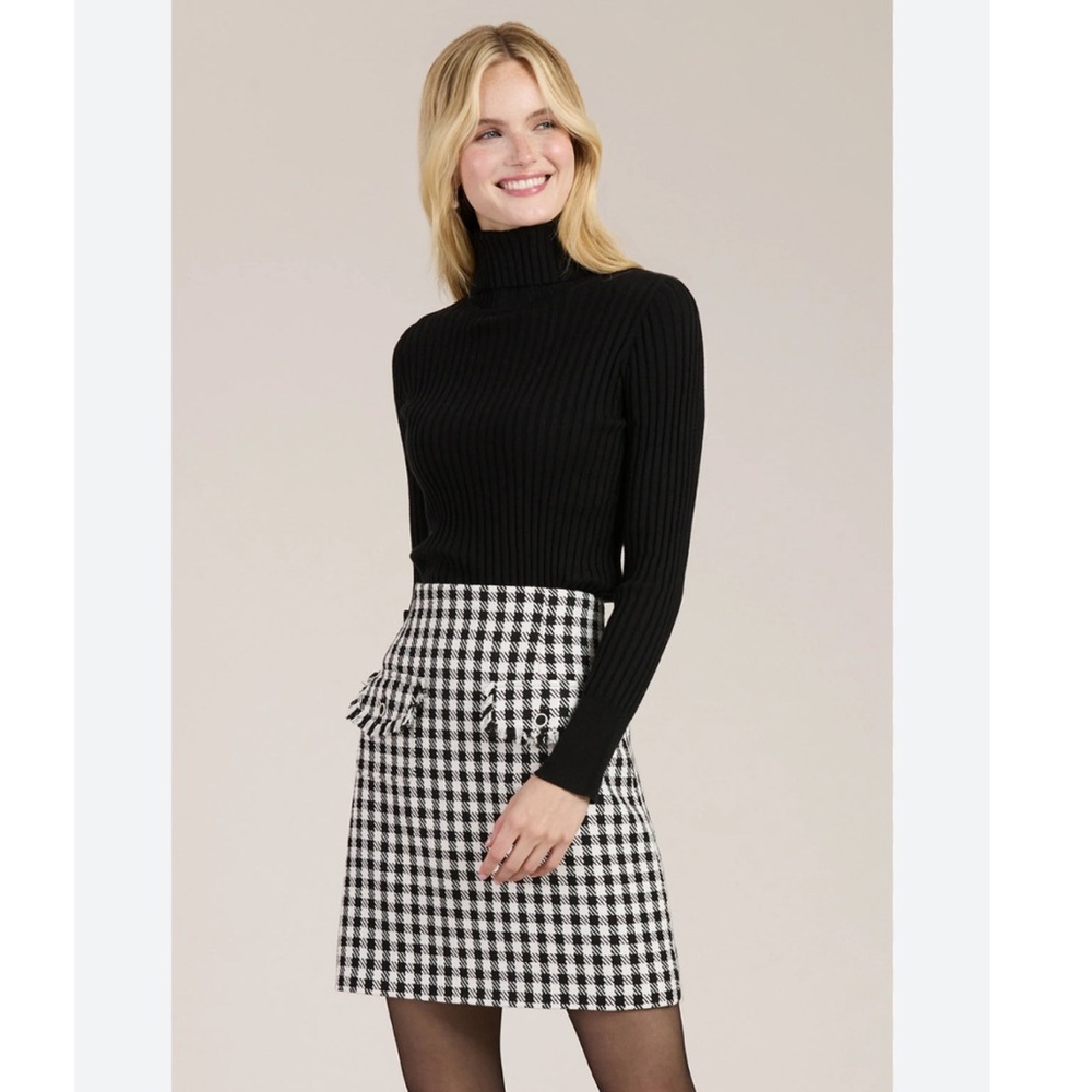 TYLER BOE ASHLEY Check Skirt Black/White NWT
